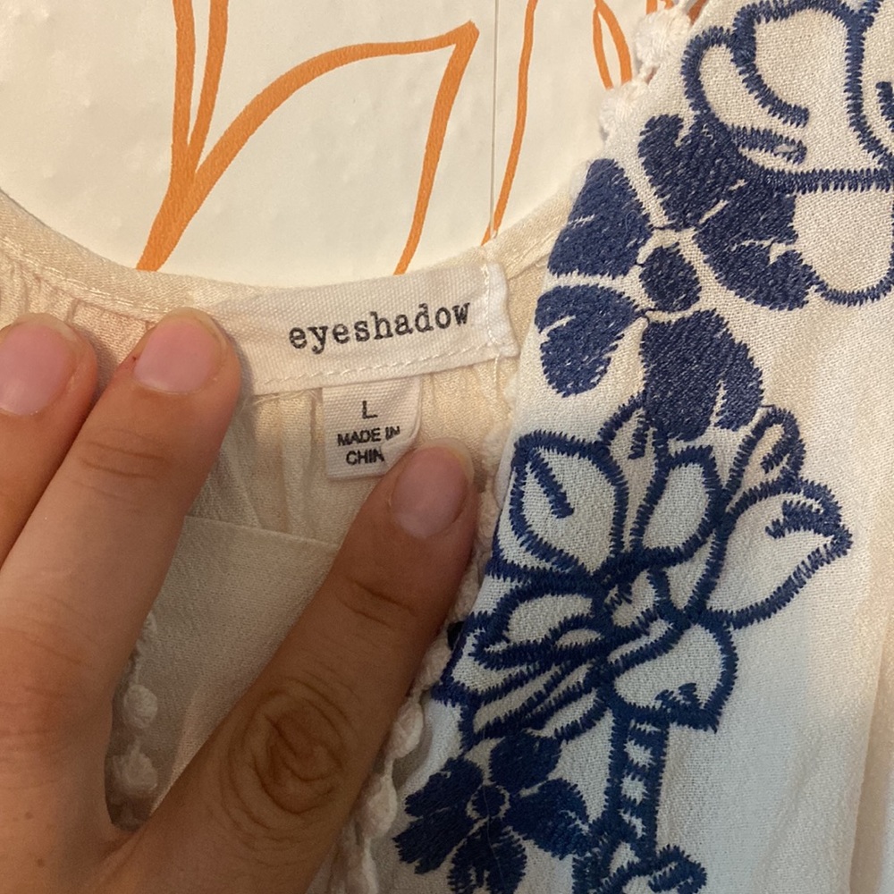 Floral Detail Spaghetti Strap Top - Picture 2 of 2